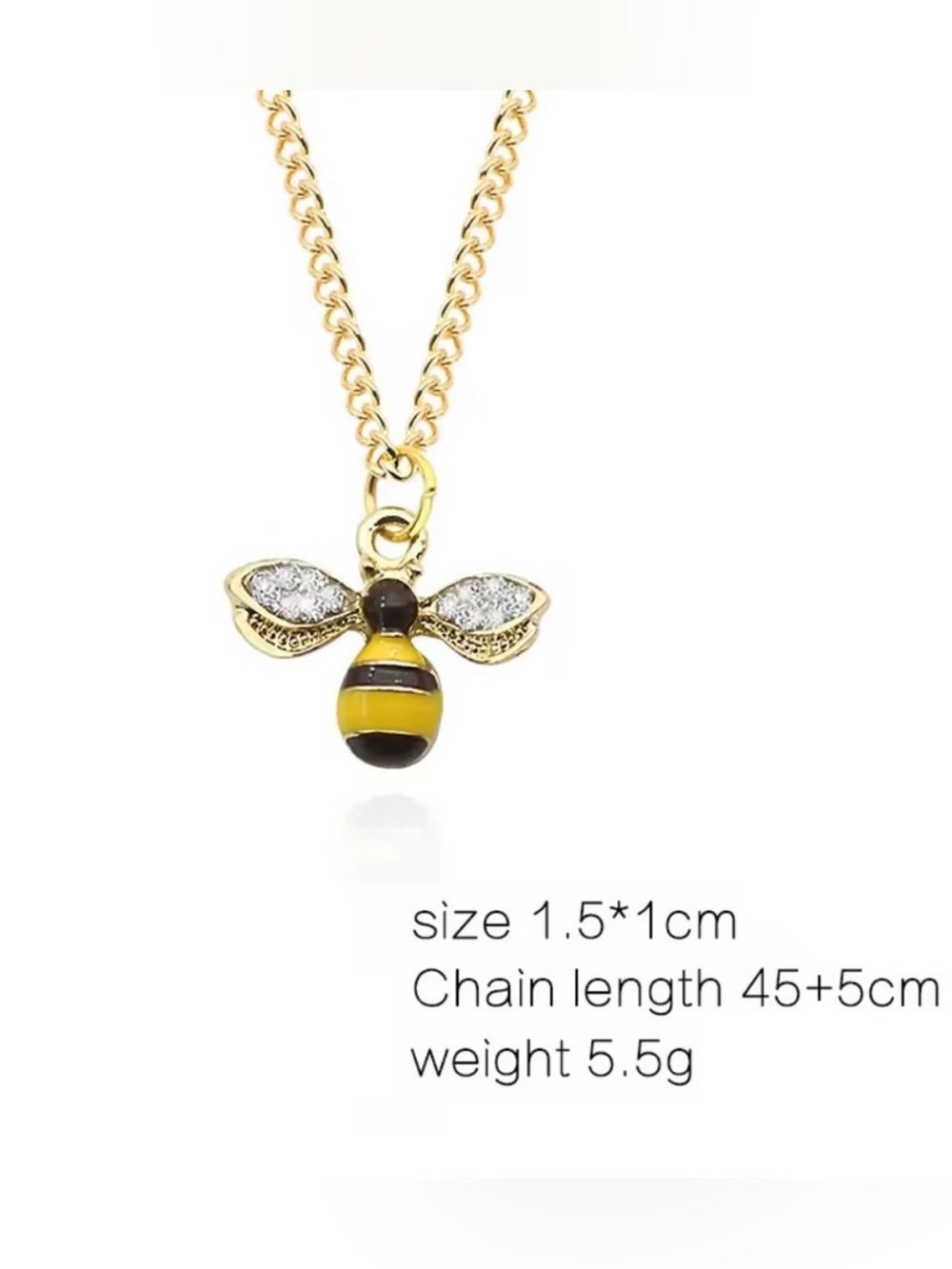 Gold Bee Pendant Necklace - Picture 5 of 5
